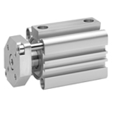 Series SSI, double-acting, with magnetic piston, Piston rod: non-rotating, with front plate