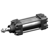 Double-acting, cushioning: pneumatically, adjustable, with magnetic piston, piston rod: external thread