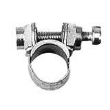 Tubing clamp for reinforced plastic tubing, DIN 3017, single-zone clamp
