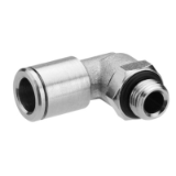 Elbow push-in fitting, rotatable, heat - Series QR2-F Heat-resistant